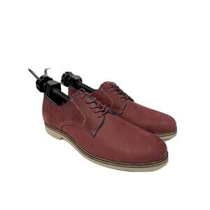 G.H. Bass Brockton Suede Oxford Shoes Burgundy 13